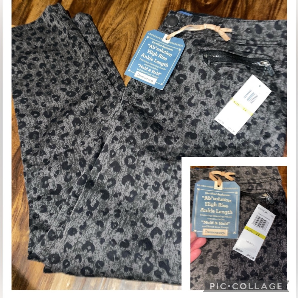 NWT leopard jeans